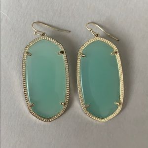 Elle Gold Earrings in Translucent Turquoise